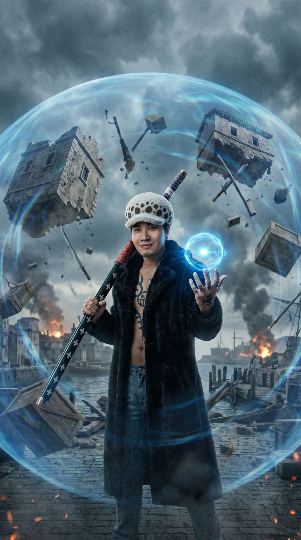 Trafalgar Law thi triển năng lực Room