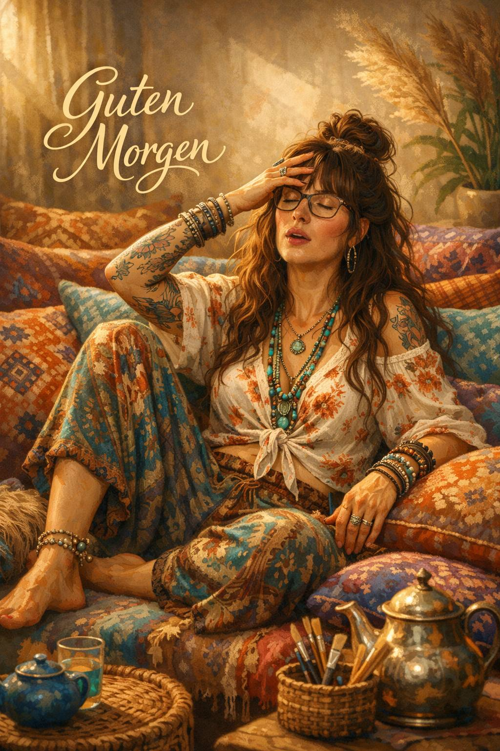 Chân Dung Phụ Nữ Phong Cách Bohemian Ấm Cúng